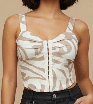 Top corset estampado